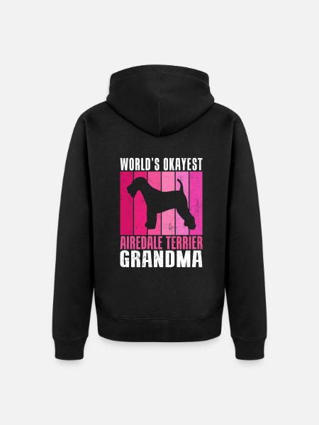 Airedale Terrier Gifts - Unisex Premium Organic Zip Hoodie - black