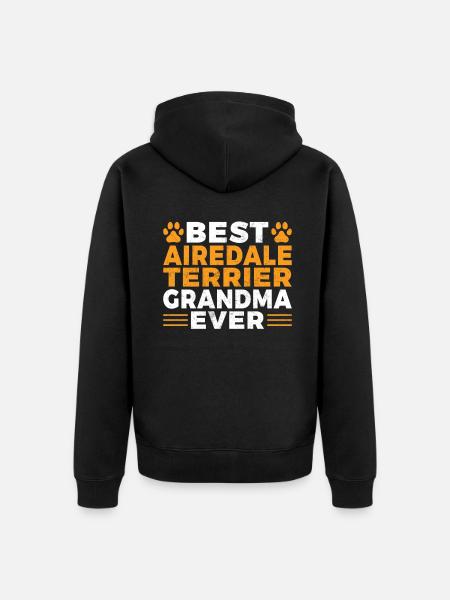 Airedale Terrier Gifts - Unisex Premium Bio Zip Hoodie - Schwarz