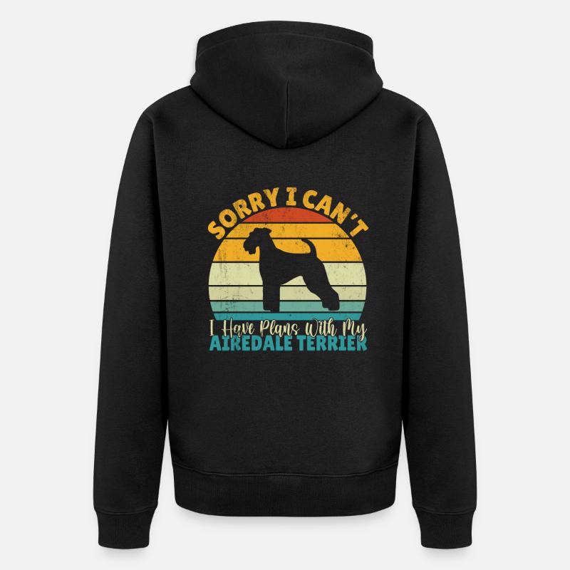 Cadeaux Airedale Terrier - Veste à capuche bio Premium Unisexe - noir