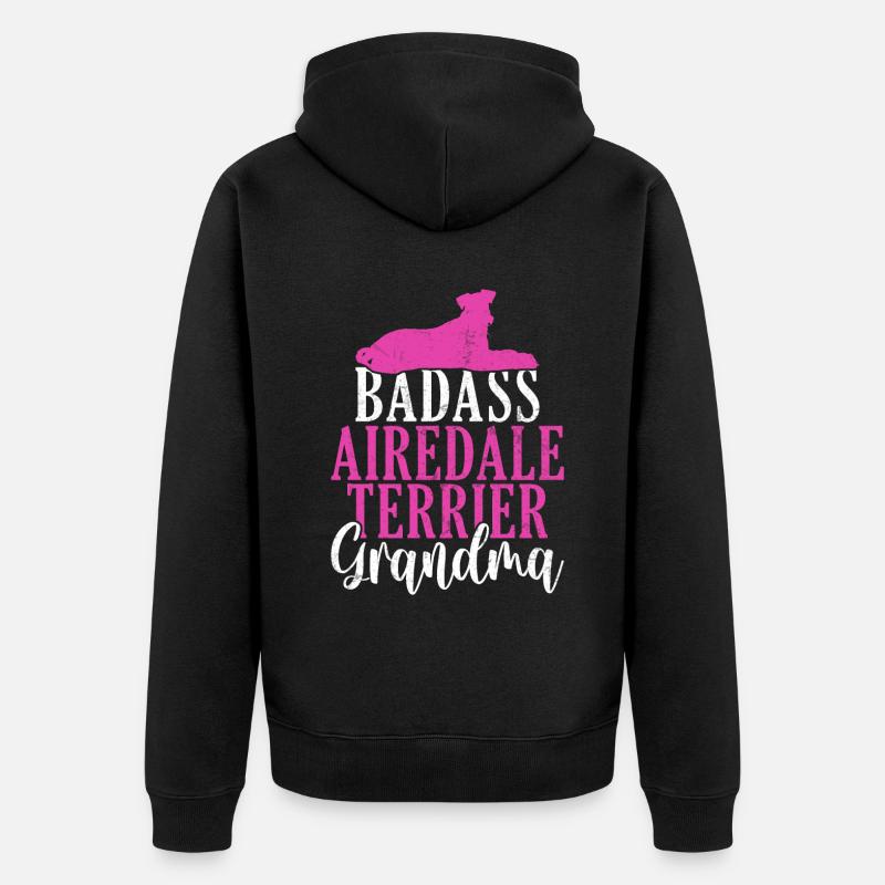 Cadeaux Airedale Terrier - Veste à capuche bio Premium Unisexe - noir