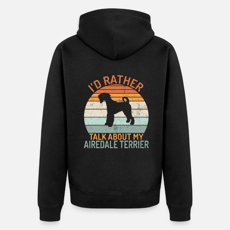 Cadeaux Airedale Terrier - Veste à capuche bio Premium Unisexe - noir