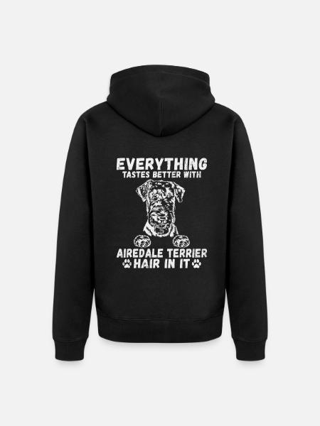 Airedale Terrier Gifts - Unisex Premium Bio Zip Hoodie - Schwarz