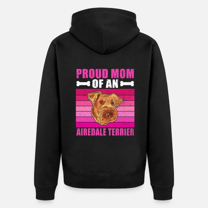 Cadeaux Airedale Terrier - Veste à capuche bio Premium Unisexe - noir
