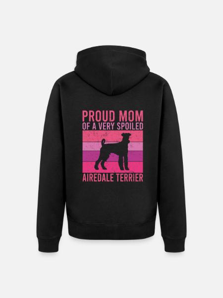 Cadeaux Airedale Terrier - Veste à capuche bio Premium Unisexe - noir