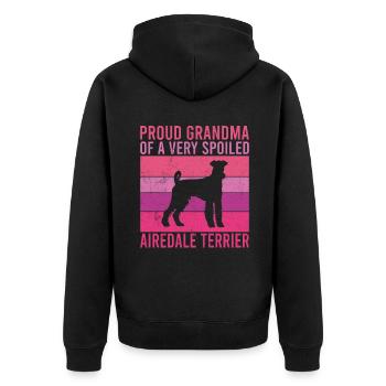 Cadeaux Airedale Terrier - Veste à capuche bio Premium Unisexe - noir - Dos - Nico (187cm)