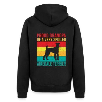 Cadeaux Airedale Terrier - Veste à capuche bio Premium Unisexe - noir - Dos - Nico (187cm)