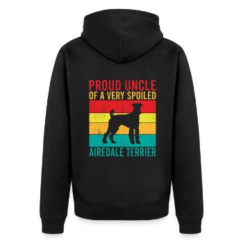 Cadeaux Airedale Terrier - Veste à capuche bio Premium Unisexe - noir - Dos - Nico (187cm)