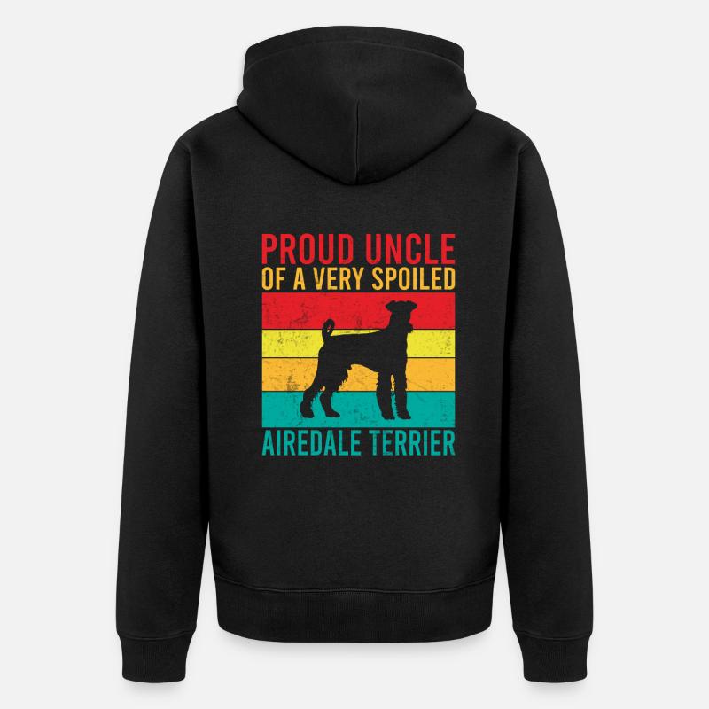 Cadeaux Airedale Terrier - Veste à capuche bio Premium Unisexe - noir