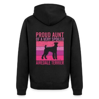Cadeaux Airedale Terrier - Veste à capuche bio Premium Unisexe - noir - Dos - Nico (187cm)