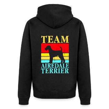 Cadeaux Airedale Terrier - Veste à capuche bio Premium Unisexe - noir - Dos - Nico (187cm)