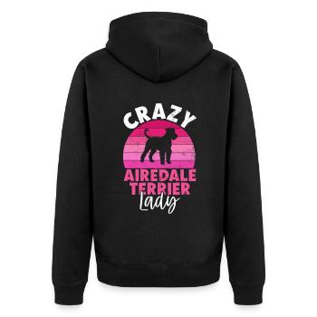 Cadeaux Airedale Terrier - Veste à capuche bio Premium Unisexe - noir - Dos - Nico (187cm)