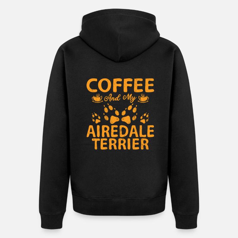 Cadeaux Airedale Terrier - Veste à capuche bio Premium Unisexe - noir
