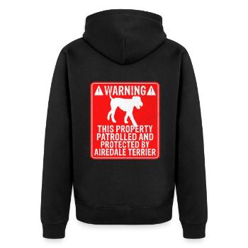 Cadeaux Airedale Terrier - Veste à capuche bio Premium Unisexe - noir - Dos - Nico (187cm)