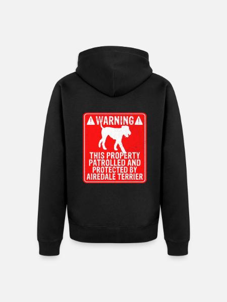Cadeaux Airedale Terrier - Veste à capuche bio Premium Unisexe - noir
