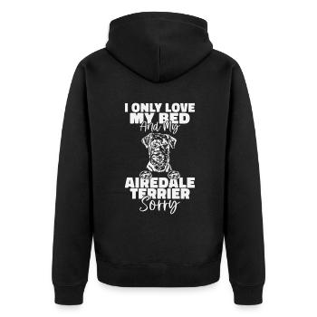 Cadeaux Airedale Terrier - Veste à capuche bio Premium Unisexe - noir - Dos - Nico (187cm)