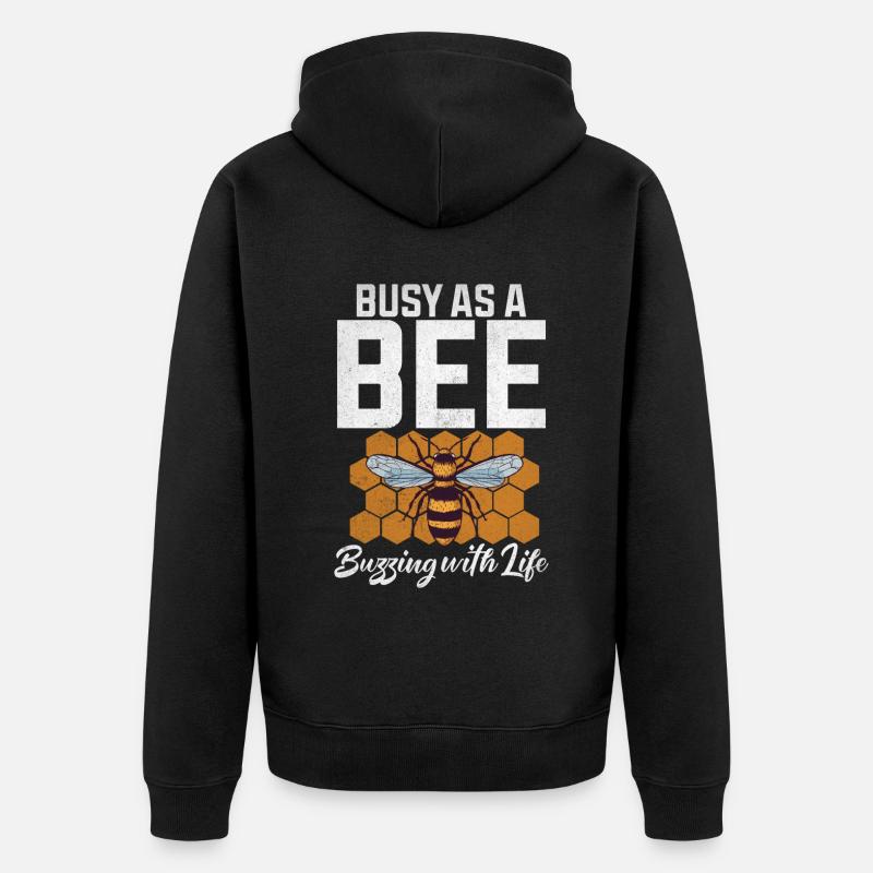 Cadeaux abeille - Veste à capuche bio Premium Unisexe - noir