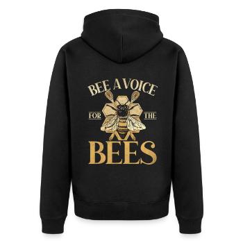Bee Gifts - Unisex Premium Organic Zip Hoodie - black - Back - Nico (187cm)