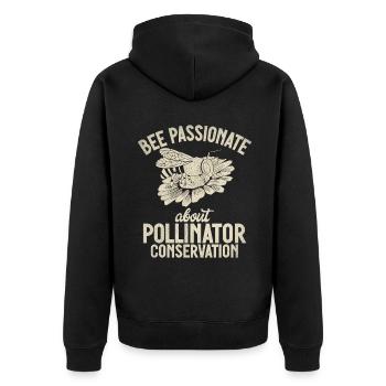 Bee Gifts - Unisex Premium Organic Zip Hoodie - black - Back - Nico (187cm)