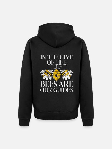 Bee Gifts - Unisex Premium Organic Zip Hoodie - black