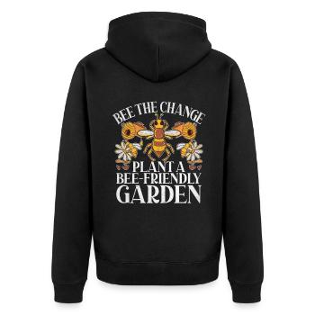 Bee Gifts - Unisex Premium Organic Zip Hoodie - black - Back - Nico (187cm)