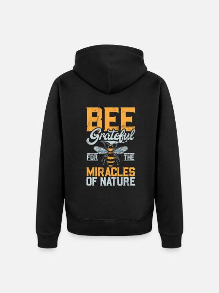 Bee Gifts - Unisex Premium Organic Zip Hoodie - black