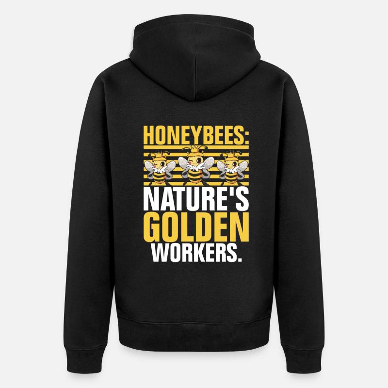 Bee Gifts - Unisex Premium Bio Zip Hoodie - Schwarz