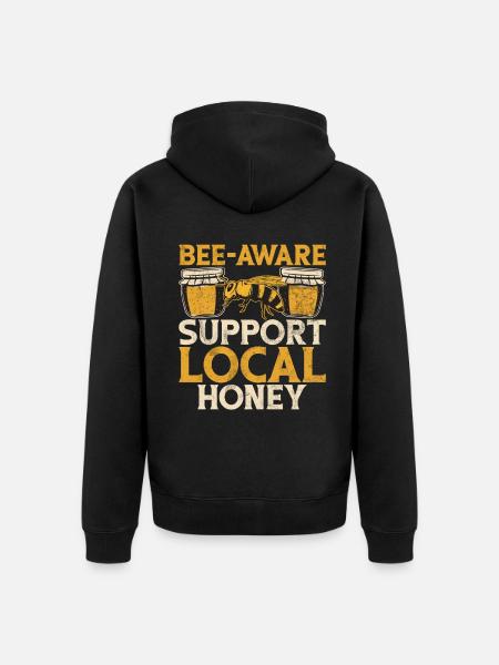 Bee Gifts - Unisex Premium Organic Zip Hoodie - black