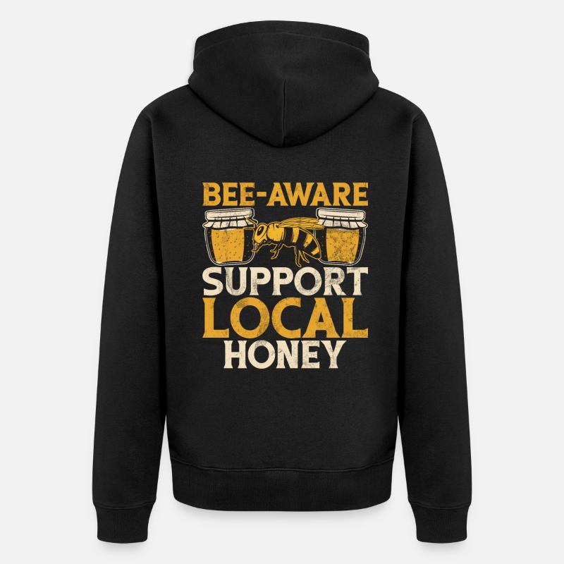 Cadeaux abeille - Veste à capuche bio Premium Unisexe - noir