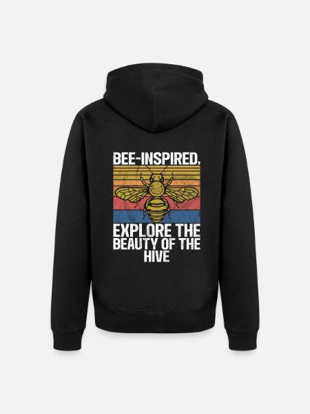 Bee Gifts - Unisex Premium Organic Zip Hoodie - black