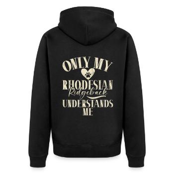 Cadeaux Rhodesian Ridgeback - Veste à capuche bio Premium Unisexe - noir - Dos - Nico (187cm)