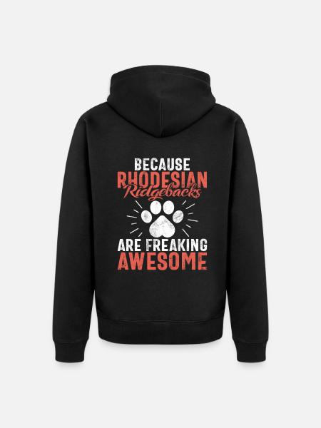 Rhodesian Ridgeback Gifts - Unisex Premium Organic Zip Hoodie - black