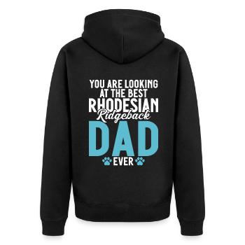 Cadeaux Rhodesian Ridgeback - Veste à capuche bio Premium Unisexe - noir - Dos - Nico (187cm)