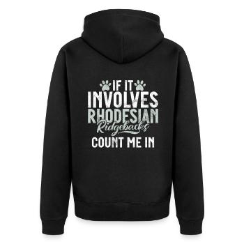 Cadeaux Rhodesian Ridgeback - Veste à capuche bio Premium Unisexe - noir - Dos - Nico (187cm)