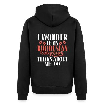 Cadeaux Rhodesian Ridgeback - Veste à capuche bio Premium Unisexe - noir - Dos - Nico (187cm)