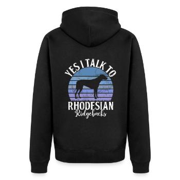 Cadeaux Rhodesian Ridgeback - Veste à capuche bio Premium Unisexe - noir - Dos - Nico (187cm)