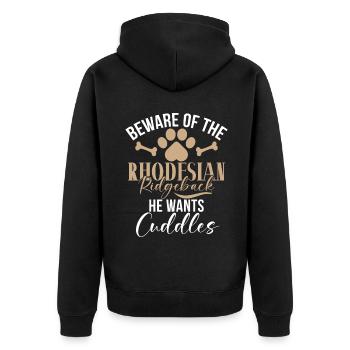 Cadeaux Rhodesian Ridgeback - Veste à capuche bio Premium Unisexe - noir - Dos - Nico (187cm)