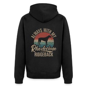Cadeaux Rhodesian Ridgeback - Veste à capuche bio Premium Unisexe - noir - Dos - Nico (187cm)