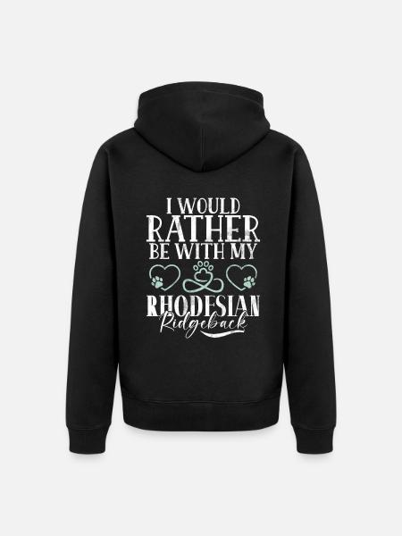 Rhodesian Ridgeback Gifts - Unisex Premium Organic Zip Hoodie - black