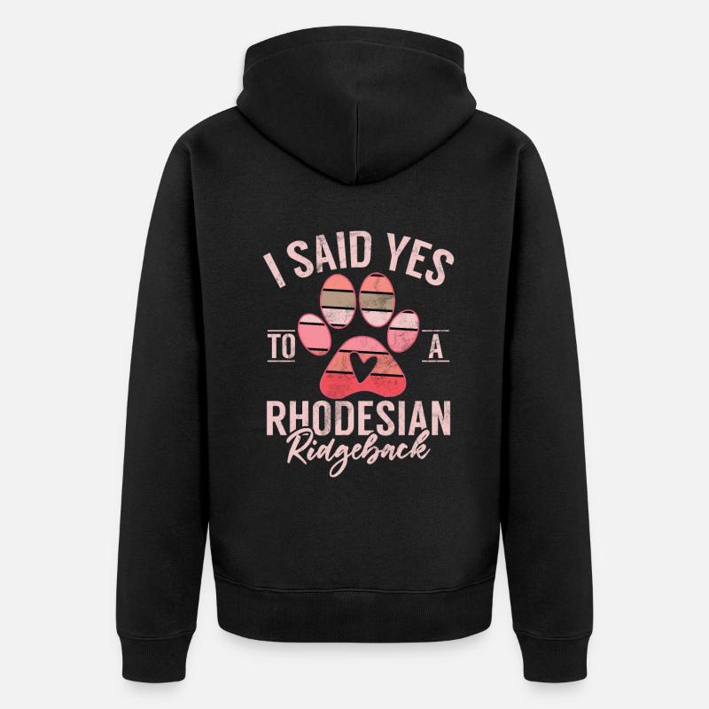 Cadeaux Rhodesian Ridgeback - Veste à capuche bio Premium Unisexe - noir