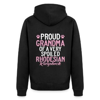 Cadeaux Rhodesian Ridgeback - Veste à capuche bio Premium Unisexe - noir - Dos - Nico (187cm)