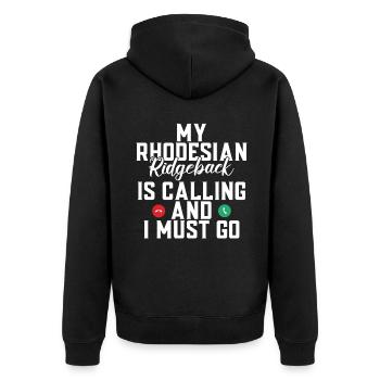 Cadeaux Rhodesian Ridgeback - Veste à capuche bio Premium Unisexe - noir - Dos - Nico (187cm)