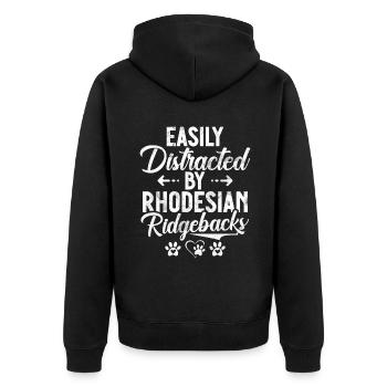 Cadeaux Rhodesian Ridgeback - Veste à capuche bio Premium Unisexe - noir - Dos - Nico (187cm)