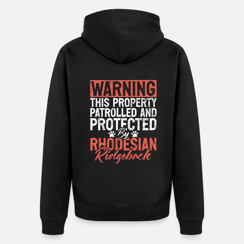 Cadeaux de Rhodesian Ridgeback - Veste à capuche bio Premium Unisexe - noir