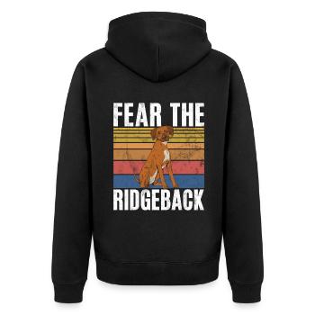Cadeaux Rhodesian Ridgeback - Veste à capuche bio Premium Unisexe - noir - Dos - Nico (187cm)