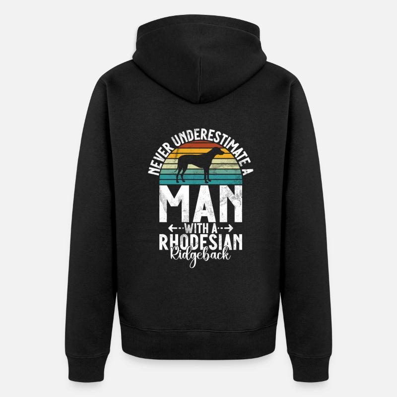Cadeaux de Rhodesian Ridgeback - Veste à capuche bio Premium Unisexe - noir