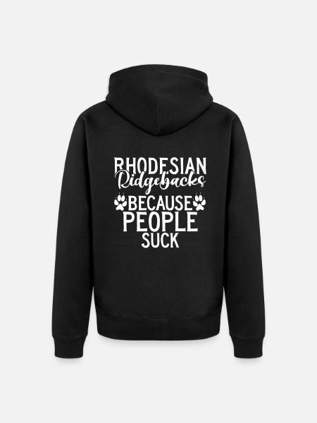 Rhodesian Ridgeback Gifts - Unisex Premium Organic Zip Hoodie - black