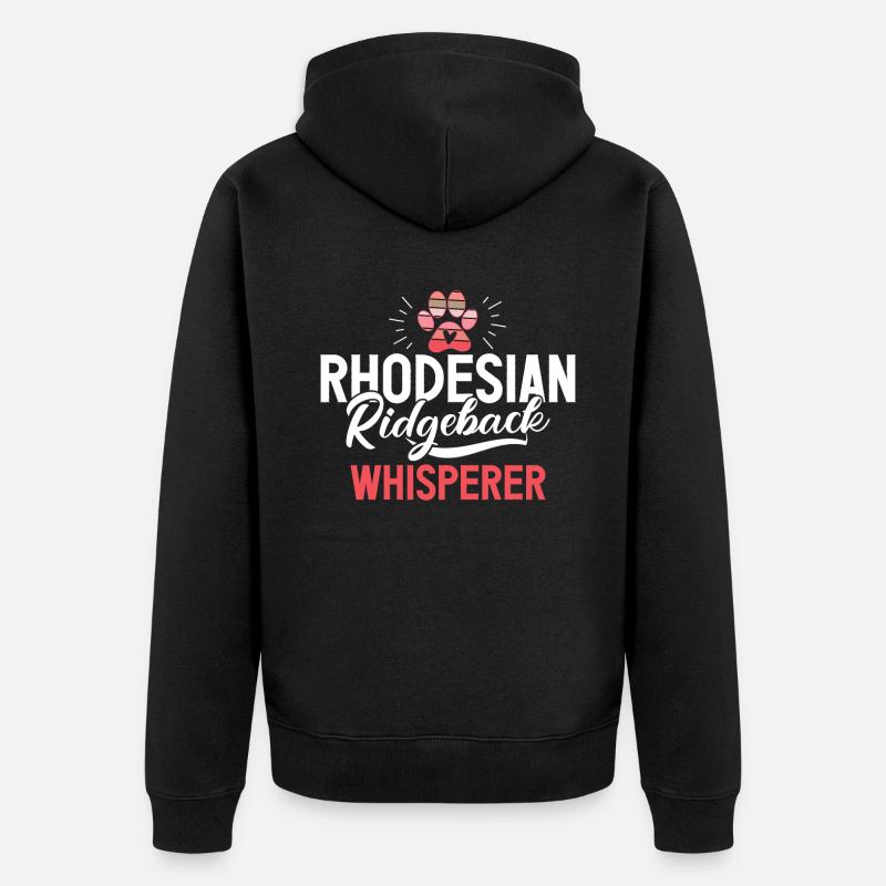 Cadeaux Rhodesian Ridgeback - Veste à capuche bio Premium Unisexe - noir