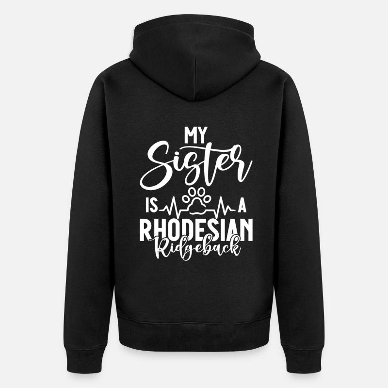 Cadeaux Rhodesian Ridgeback - Veste à capuche bio Premium Unisexe - noir