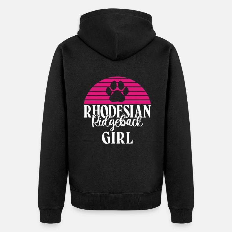 Cadeaux Rhodesian Ridgeback - Veste à capuche bio Premium Unisexe - noir