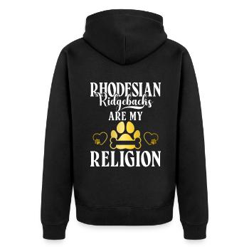 Cadeaux Rhodesian Ridgeback - Veste à capuche bio Premium Unisexe - noir - Dos - Nico (187cm)